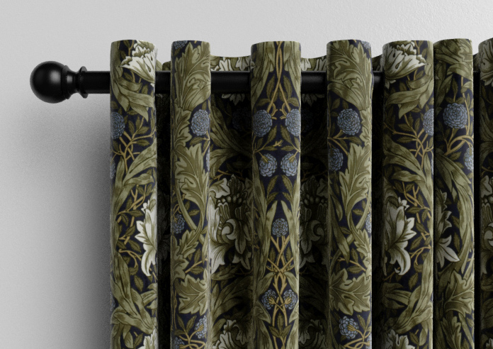 William Morris At Home African Marigold Velvet, Cornflower - Made to Measure Curtains - Image 12